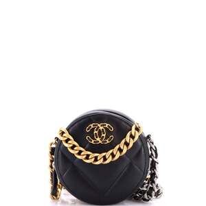 Chanel 19 Round Clutch With Chain #228477C24B